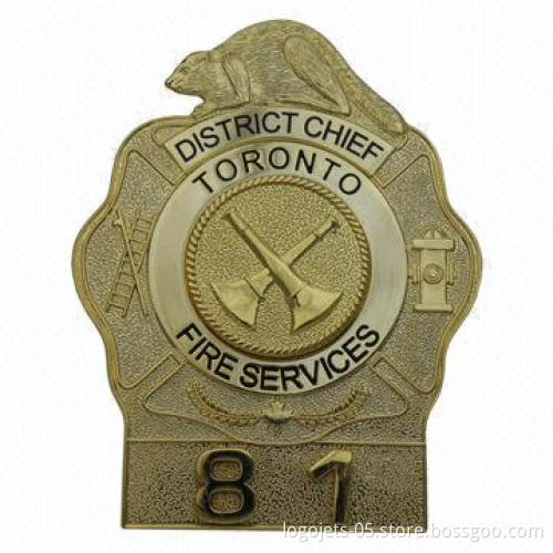 Police Badge, Available in Various Types of Finishes, Customized Designs